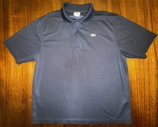 Lacoste Sport Polo Shirt Mens XL Black 1/4 Zip Athletic Performance Croc Logo