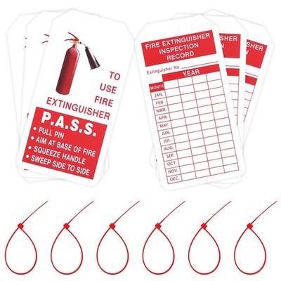 Fire Extinguisher Tags monthly Safety Inspection Record Labels 50 PCS