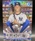 2025 Bowman Chrome Hobby Stars Aaron Judge Judge's Chamber Of Cards /150 Speckle