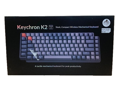Keychron Keyboard K2 Brown Tactile, Wireless, Mechanical, Version 2, Black/Grey