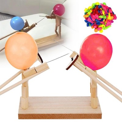 Hölzerne Fechtpuppen Ballonschlacht Innovative Flexible Steuerung für Geburtstag