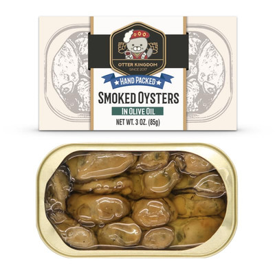 Premium Smoked Oysters in Pure Olive Oil, 3-Ounce Cans Pack of 6 or Pack of 12