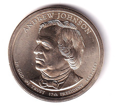 2011 P ANDREW JOHNSON Presidential $1 Dollar Coin from Mint Set #733
