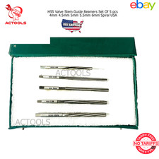 Valve Stem Guide Reamers 9 Pcs 3- of 6mm 3 -5.5 mm and 3-5mm Spiral USA
