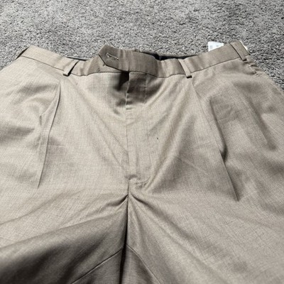 NWT Jos A Bank Superfine Wool Gabardine Pants Mens 38 LNG Beige Unhemmed