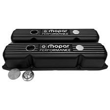 Nos Mopar 383 400 440 Big Block Valve Covers Billet Oil Caps - Black Die Cast
