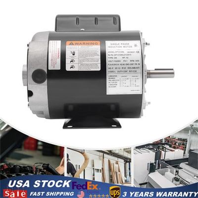 #ad 1 2HP Electric Motor 3450RPM General Purpose Single Phase Motor 115V 230V 104℉ $93.35