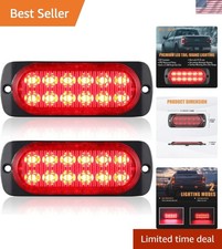 Pack Of 2 Waterproof Red Led Trailer Lights - Dot Compliant Aluminum Housing Pack Of 2 Waterproof Red Led Trailer Lights - Dot Compliant Aluminum Housing