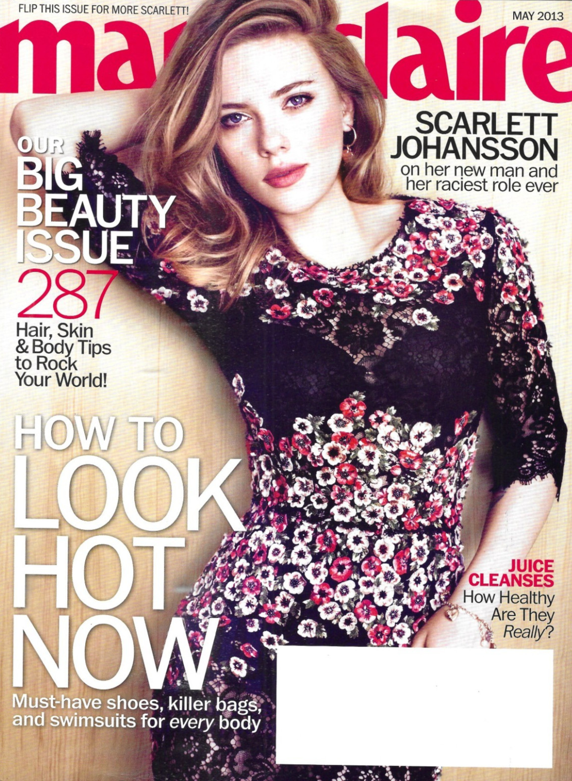 Marie Claire Magazine Scarlett Johansson Beauty Issue Fashion Juice Cleanses