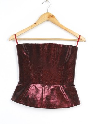 NWT Dsquared2 Burgundy Corset Top 2015, Size 40