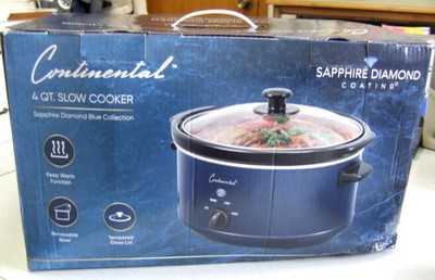 CONTINENTAL 4 QT. SLOW COOKER WITH SAPPHIRE DIAMOND COATING
