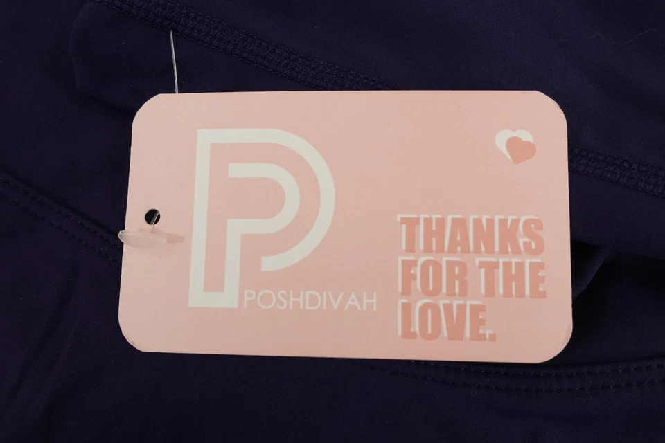 Poshdivah Womens Maternity Size Large Blue High Rise Active Wear Leggings NWT - Image 3 of 4