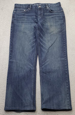 Calvin Klein Jeans Mens 34X30 Blue Denim Stretch Faded Straight Leg Streetwear