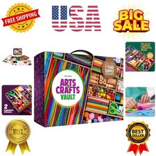 Arts and Crafts Vault - Craft Supplies Kit in a Box - Christmas Gift for Kids...