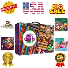 Arts and Crafts Vault - Craft Supplies Kit in a Box - Christmas Gift for Kids...