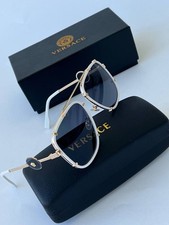 Versace Medusa Head White Frame Sunglasses