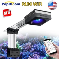PopBloom RL90 WiFi Led Aquarium Light Full Spectrum Reef Coral with Gen3 Arm Kit