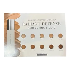 Rodan + Fields Radiant Defense Perfecting Liquid Sample Card 10 Shades New