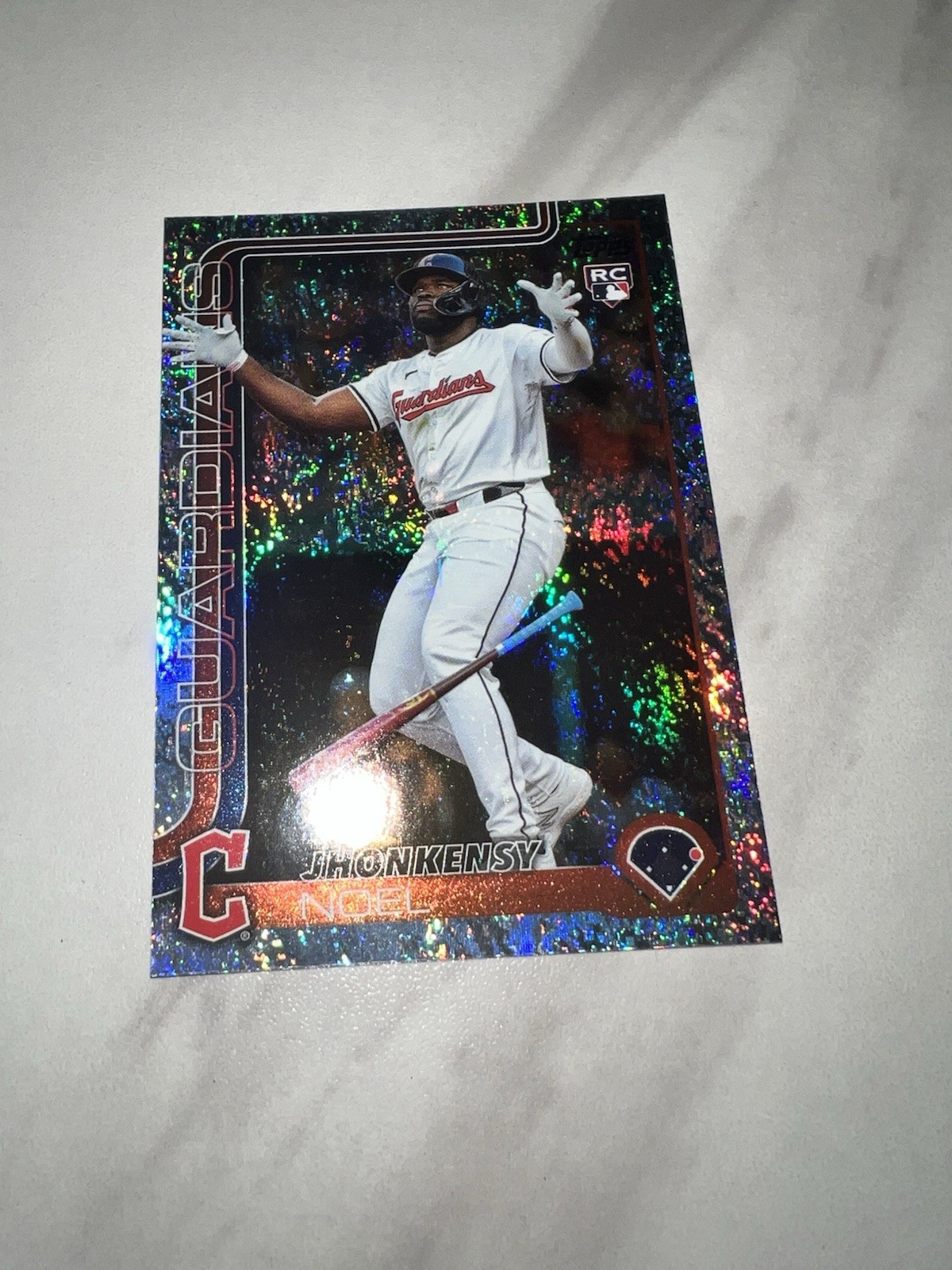 2025 Topps Baseball Jhonkensy Noel RC #24 Sand Glitter Cleveland Guardians