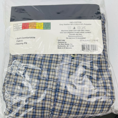 Ensemble pyjama homme Walmart 100% coton 2 pièces moyen chaud cavalier plaid - Photo 3/9