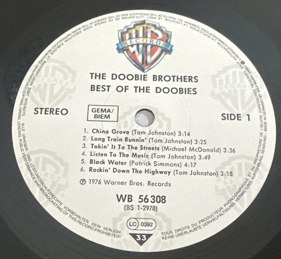 The Best Of The Doobie Brothers Vinyl LP European Issue NM / NM - Image 4 of 4
