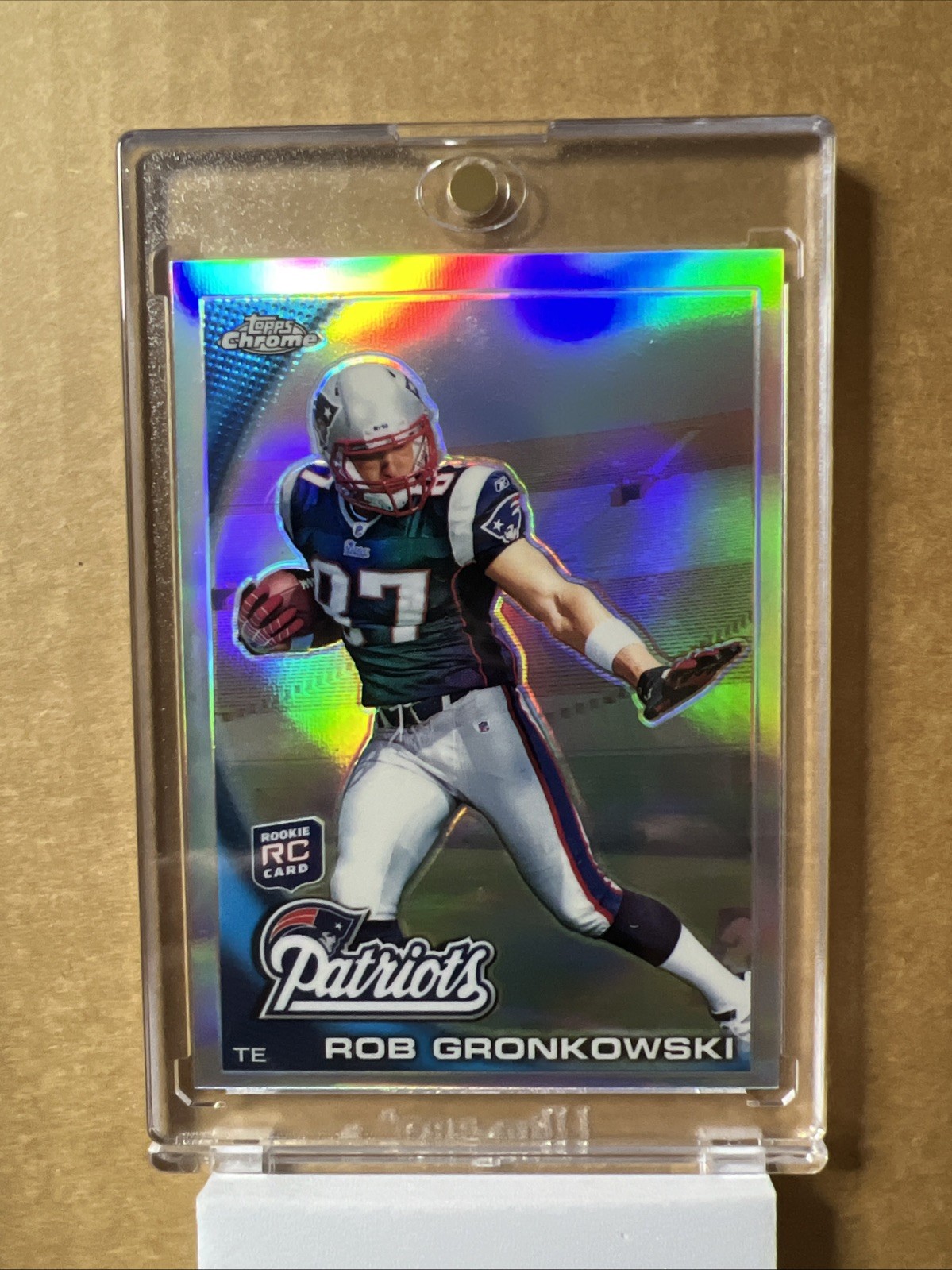 2010 Topps Chrome Rob Gronkowski #C112 Refractor Rookie RC Patriots - Off Center