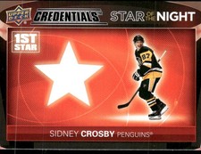 2021-22 Upper Deck Credentials #1S-3 Sidney Crosby Star of the Night: First Star
