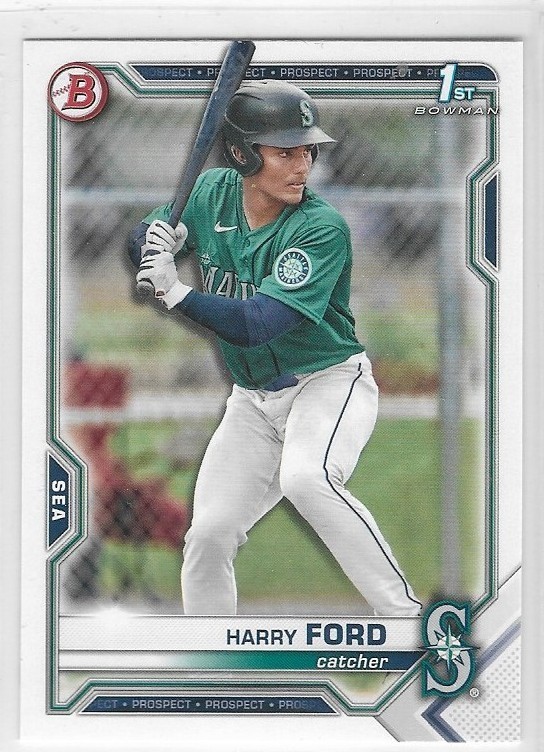 HARRY FORD 2021 Bowman Draft 1st Bowman #BD-1 Mariners NR-MINT *free shipping**
