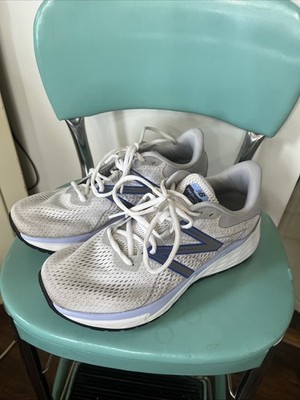 Woman s New Balance Fresh Foam Evare Silver Blue 8M Comfy Support