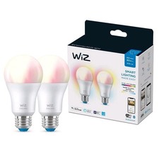 2 WiZ Full Spectrum /Tunable Smart A19 Medium Base Light Bulbs - Plug  Play