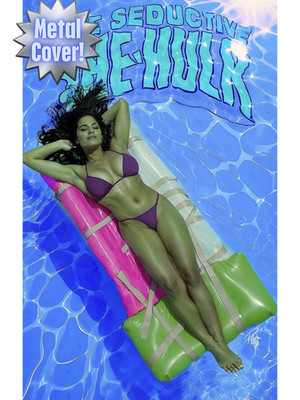 Seductive She-Hulk (Nice) *METAL* COVER DOUBLE SIDED Deviant Nation Ltd 15 w/CoA