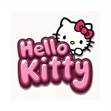 Hello Kitty Name Sticker Decal Laptop Wall Mirror Tumbler Cell Computer Ps5