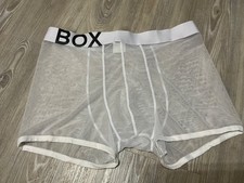 Box Menswear All Over Mesh White Boxers