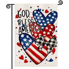 Patriotic 4th of July Garden Flag 12x18 Inch Independence Day Yard Decor