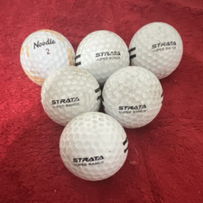 STRATA Super Range Practice/Range Golf Balls, 6-Pack, White, Driving Range