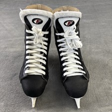 Ferland Ice Hockey Skates Size 8 Black White Sports EUC