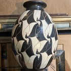 Pottery Nicaragua 11” Vase Large Birds Signed Fransisco Calero Vintage Sgraffito — photo 9