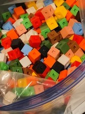 2 Lbs Of Linking Cubes 3/8"/ 1 Centimeter Unit , Building, Hand Eye, Dexterity