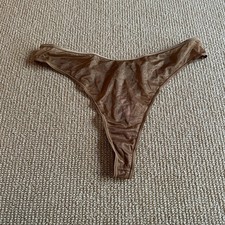 Skims Chai Ultra Fine Mesh Thong, Size 2X NWT