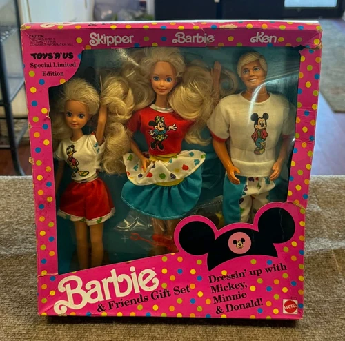 1991 Vintage Barbie & Friends Gift Set Disney Special Edition Mattel #3177