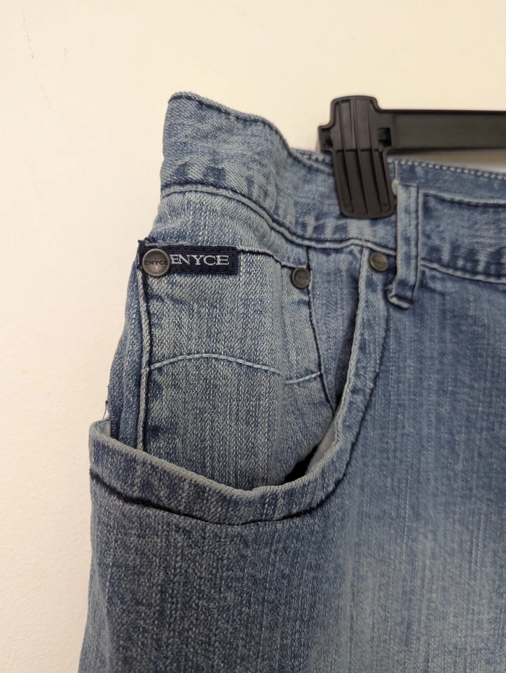 Pantalones Cortos Vaqueros Enyce Clothing Co Logo Gráfico Talla 40 De Colección Y2K Sueltos Largos  Foto 2 de 4
