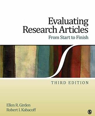 Evaluating Research Articles - Paperback, by Girden Ellen Robinson; - Very Good