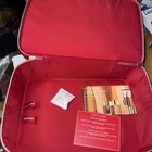 Estee Lauder Red Velvet Cosmetic Makeup Train Bag Carrier Case Overnight Travel — photo 6