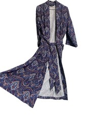 Beautiful Vintage Christian Dior Monsieur Paisley Kimono Style Belted Robe One S