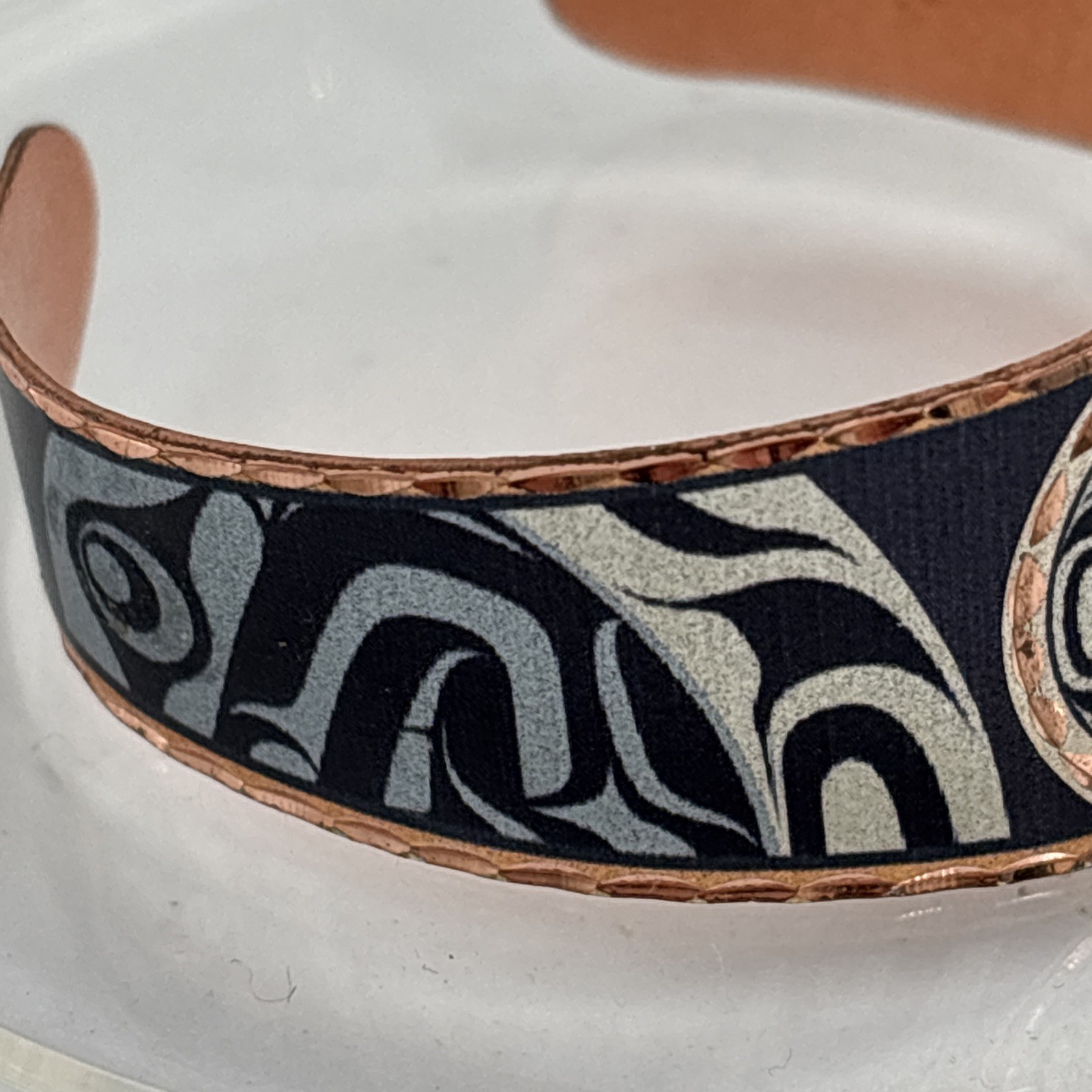 Andy Everson Bracelet Signed Copper Cuff Kwakwaka… - image 9