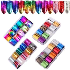 40 Rolls Starry Sky Nail Foil Adhesive Transfer Sticker Tips, EBANKU Nail Art...