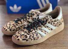 Women  s Size 7 Adidas Handball Spezial Leopard Ivory Gum KI6678 New In Box
