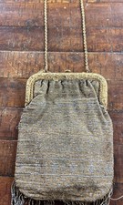 Antique French Cut Steel Beaded Bag Purse