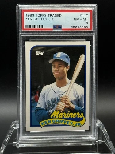1989 Topps Traded - Ken Griffey, Jr. (Rookie Card) #41T - Seattle Mariners PSA 8