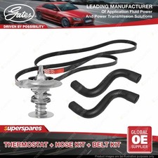 Gates Thermostat + Radiator Hose + Drive Belt Kit for Honda Civic EG2 1.6L 90KW